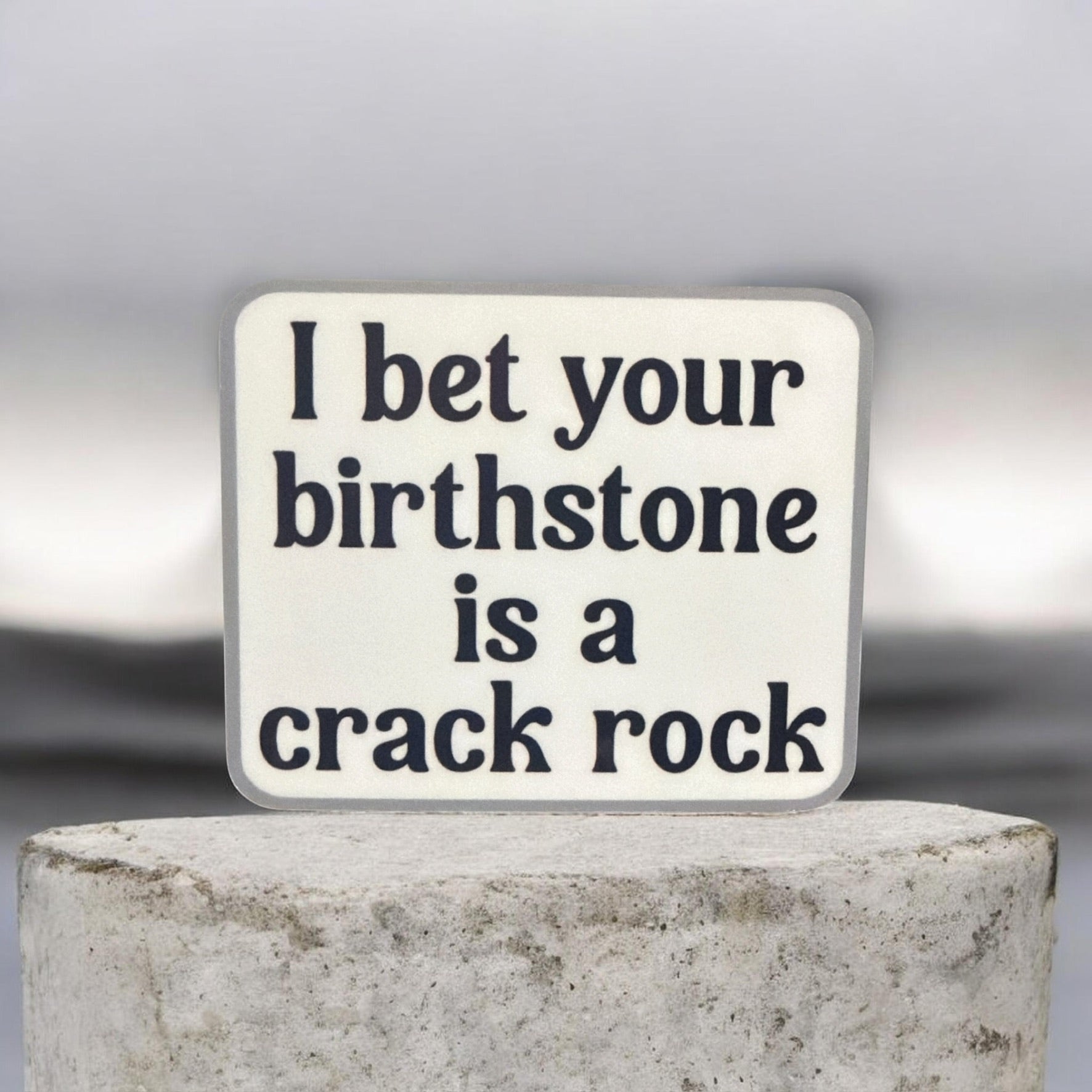 Crack Rock Sticker