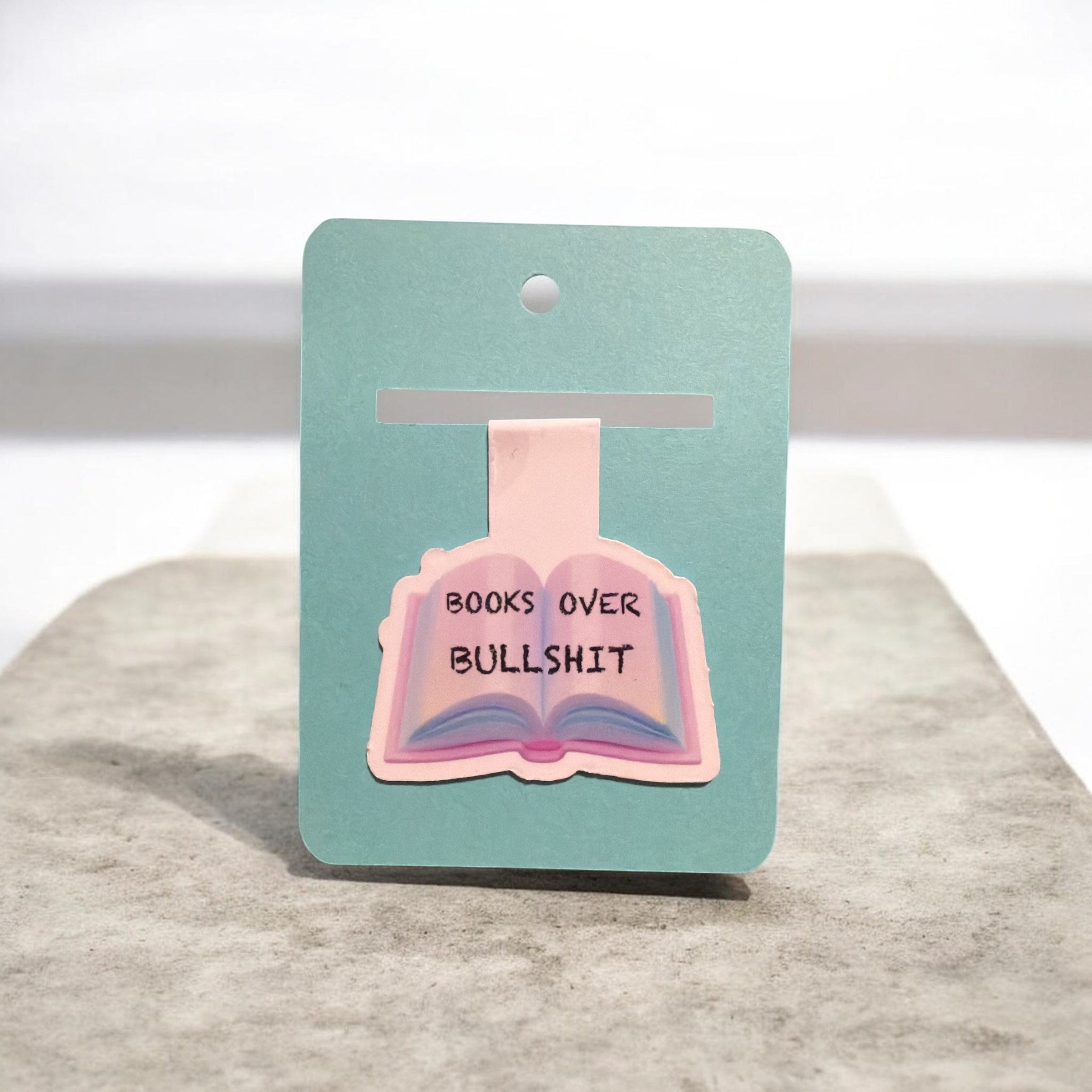 Books Over Bullshit Magnetic Bookmark