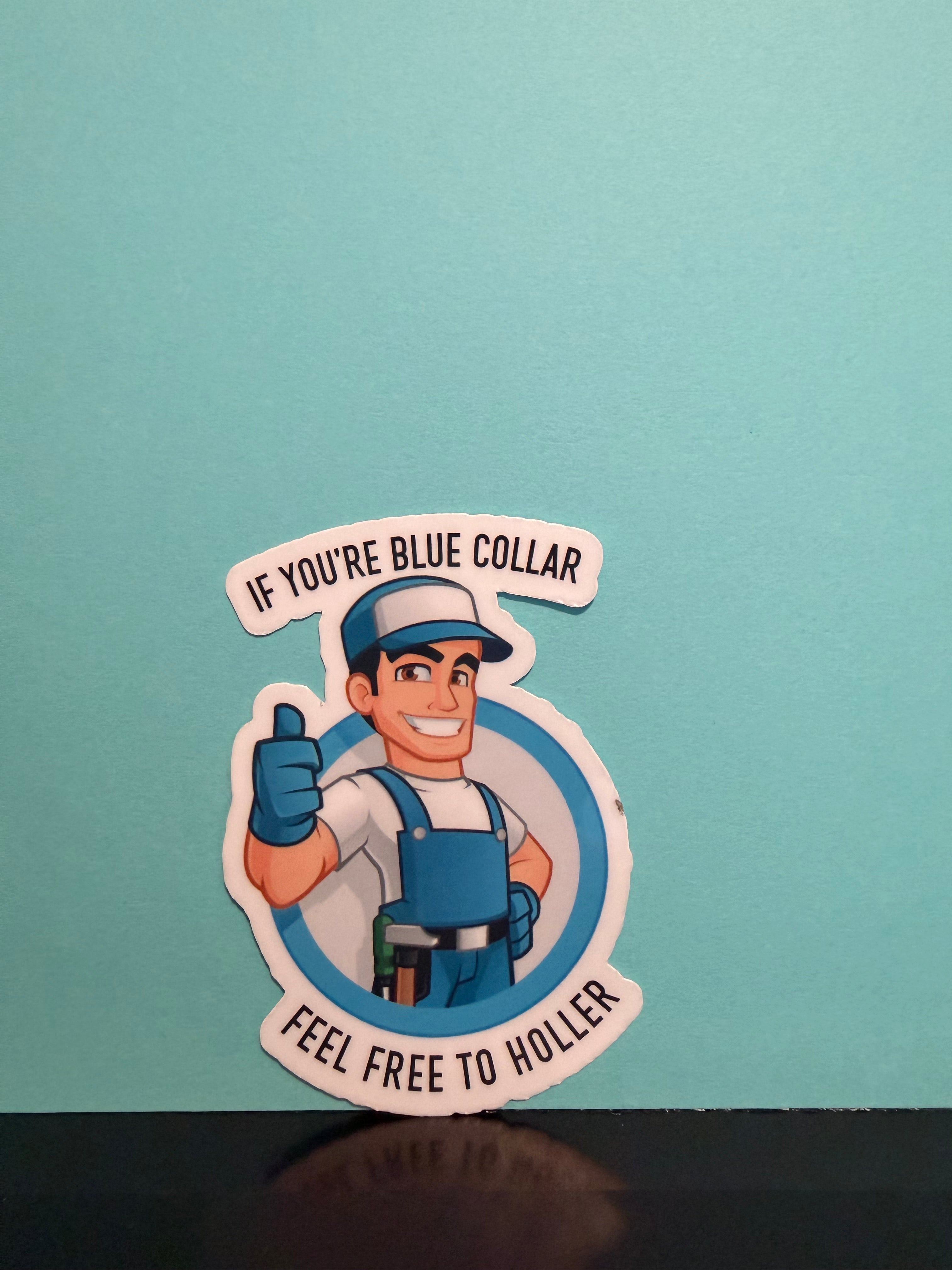 Blue Collar Sticker