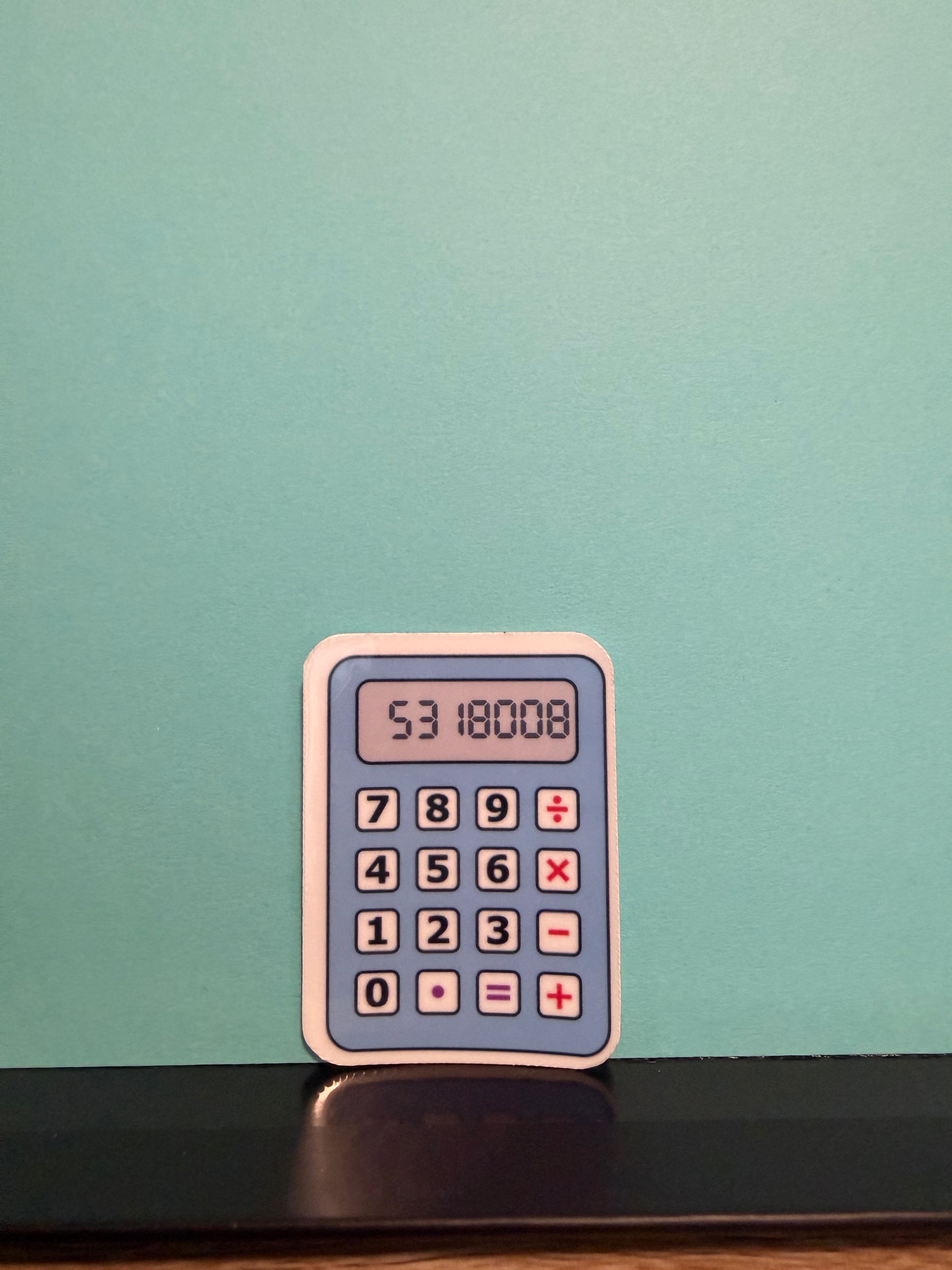 Boobies Calculator Sticker