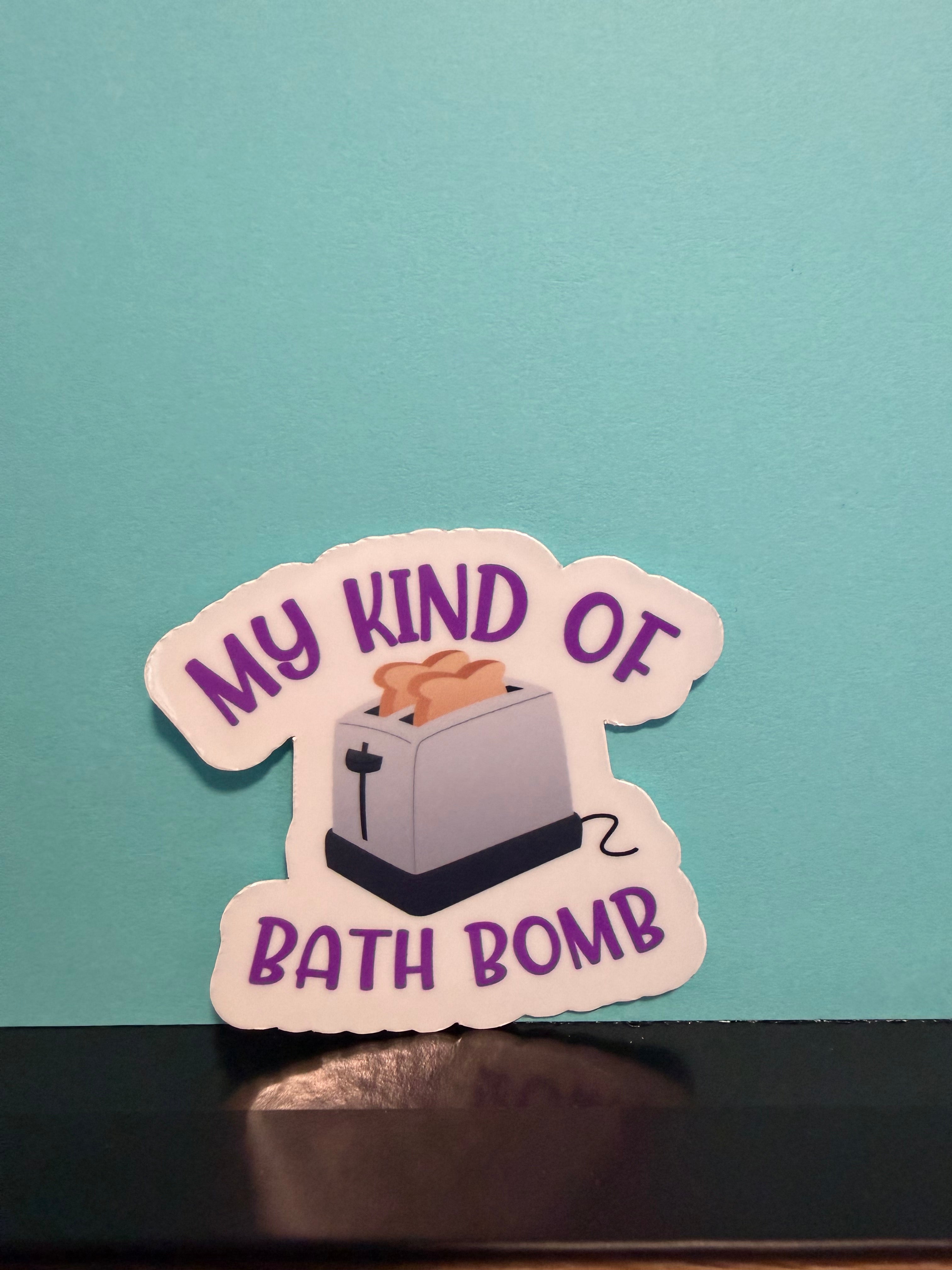 Toaster Bath Bomb Sticker