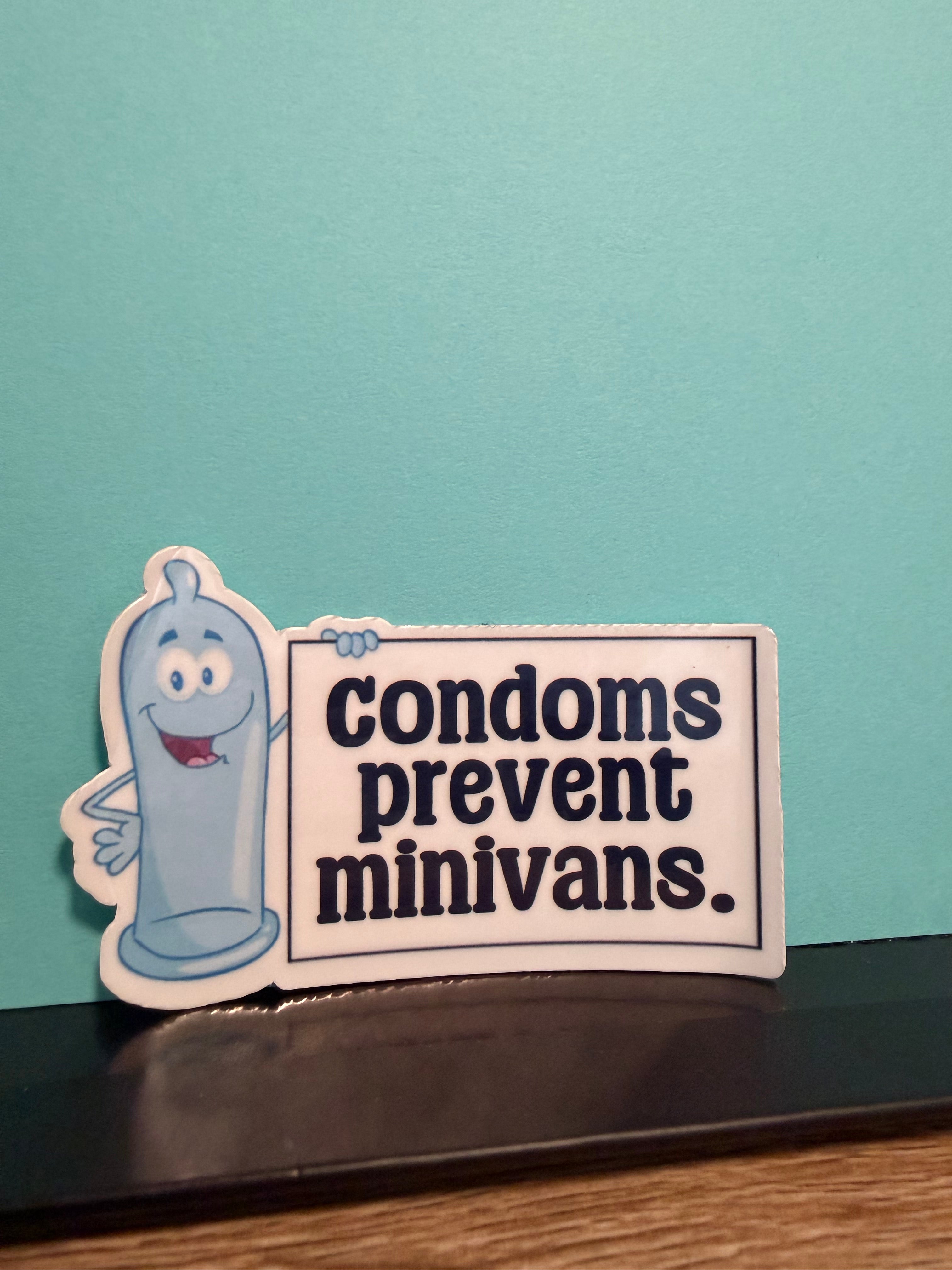 Condoms Prevent Minivans Sticker