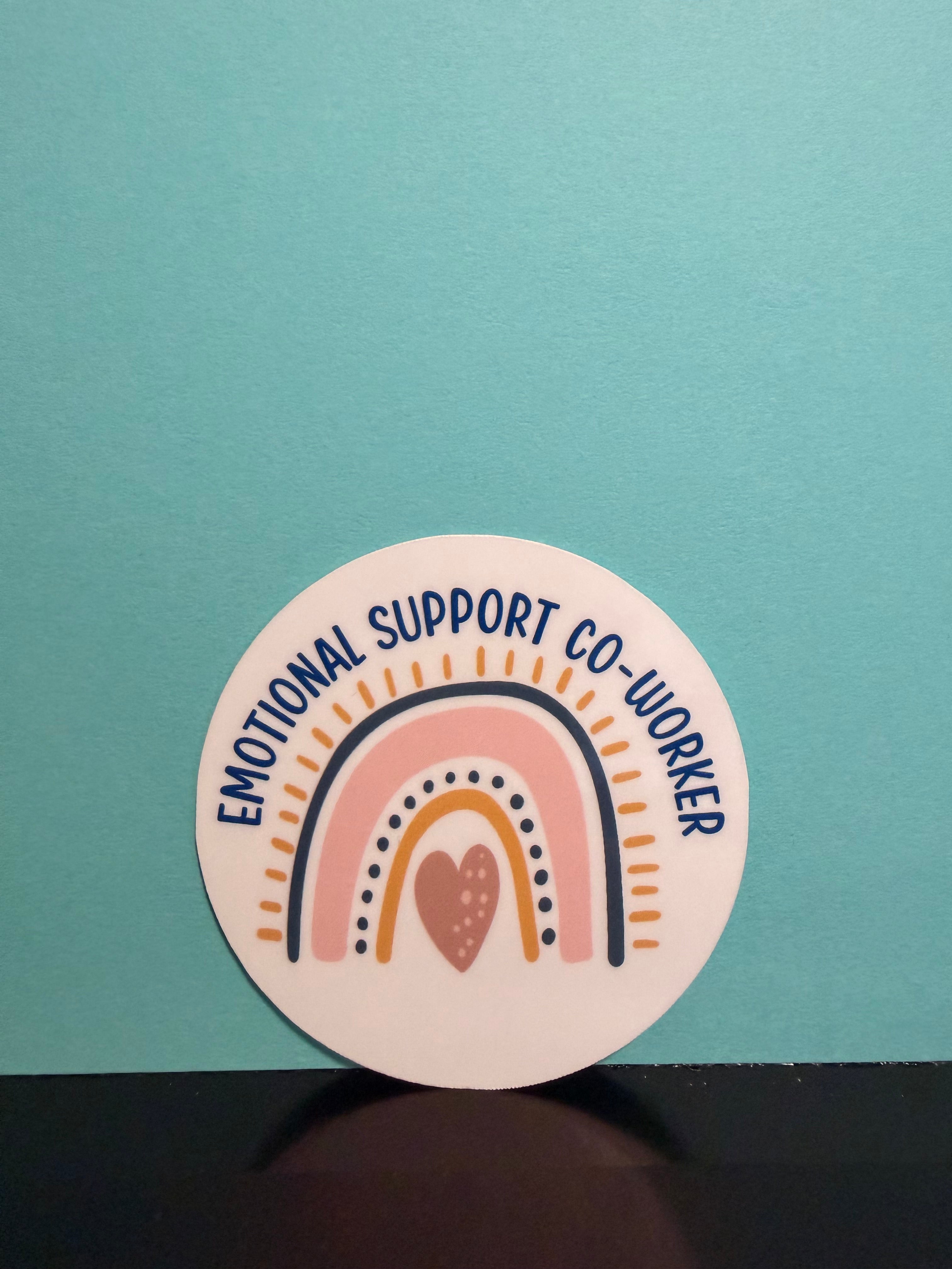 Emotional Support Co-Worker Sticker