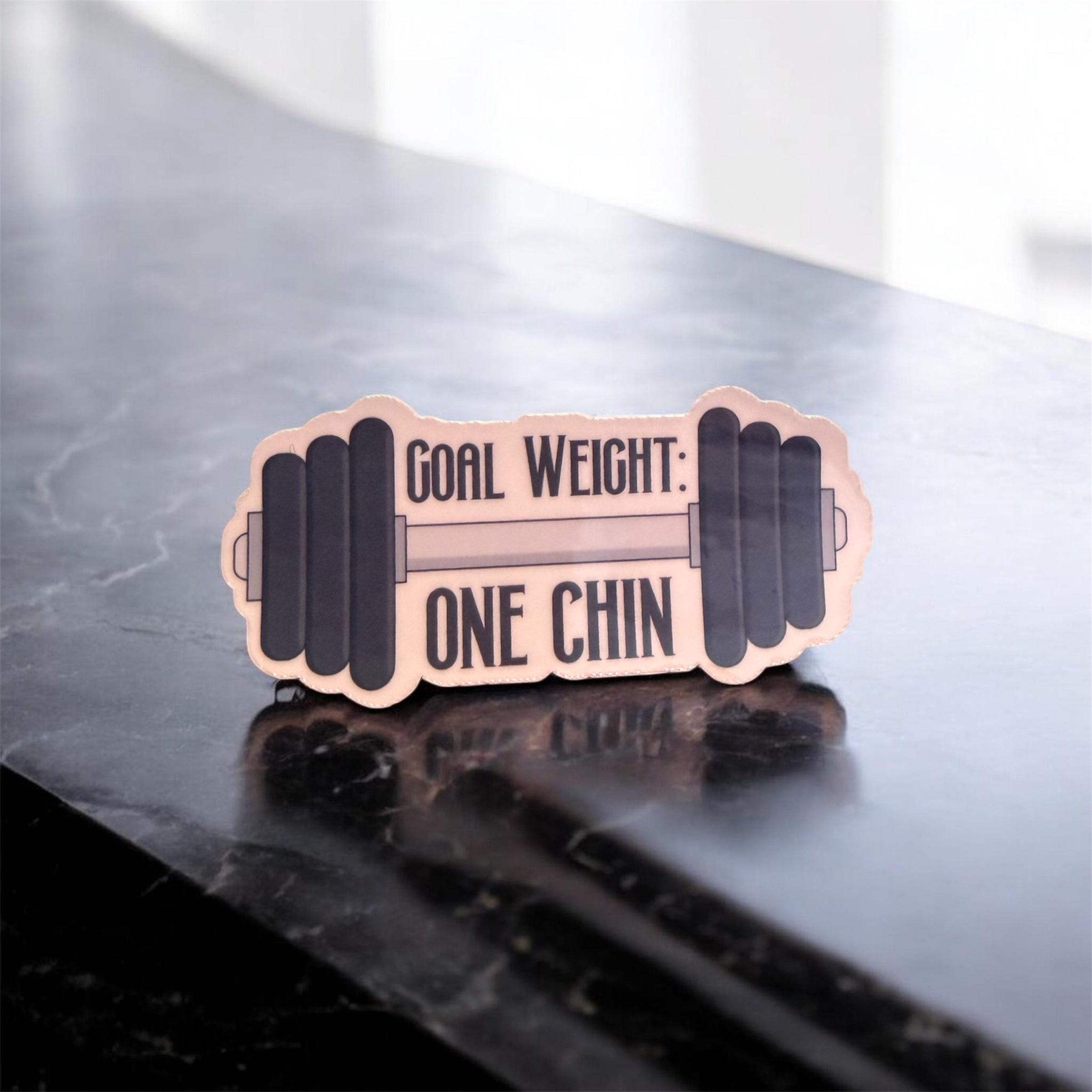 Goal Weight, One Chin Sticker
