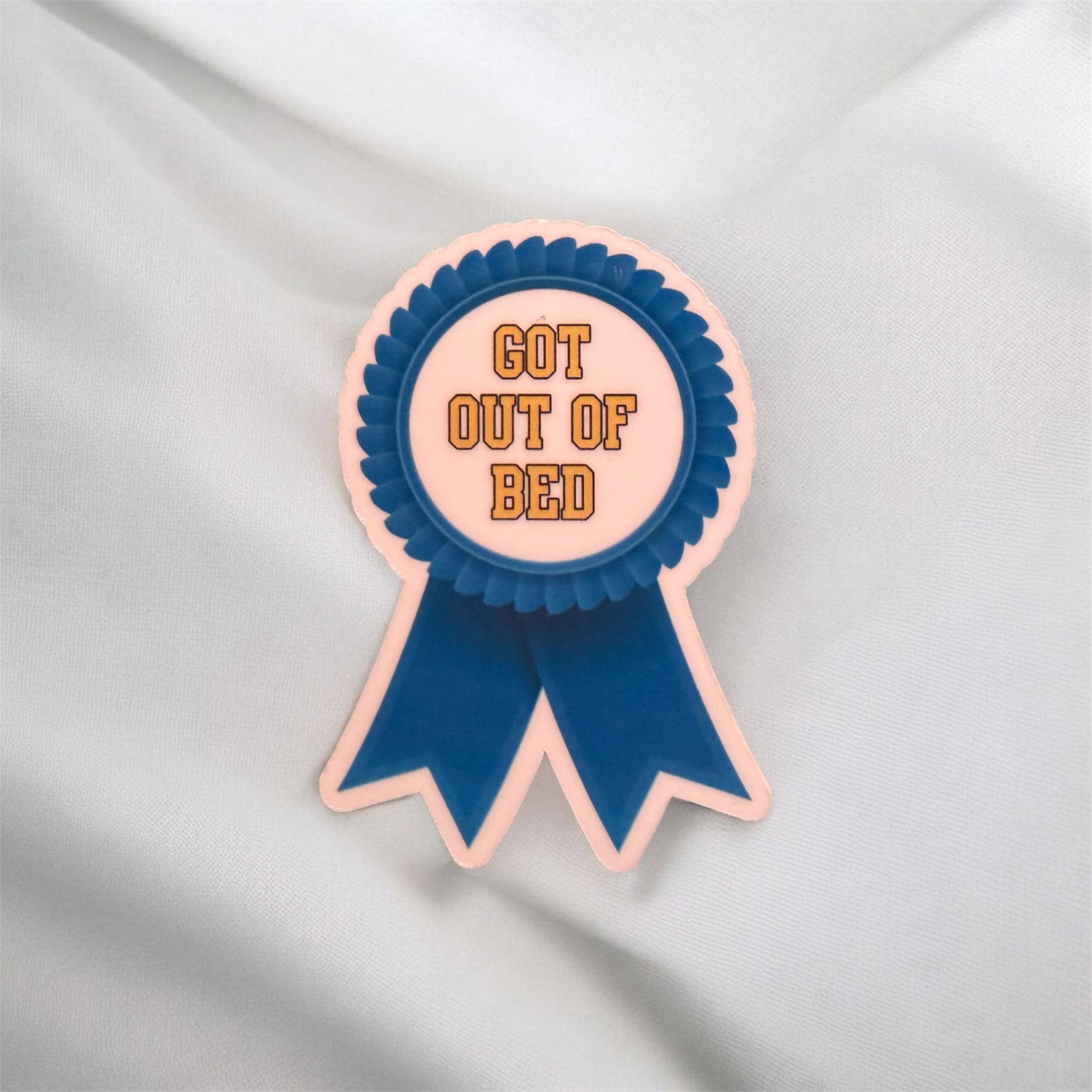 Out of Bed Ribbon Sticker